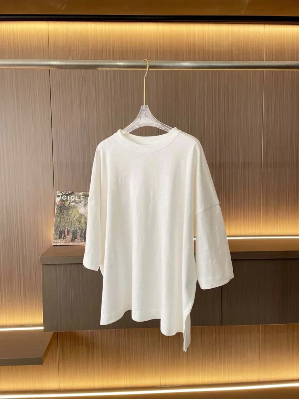 Women's New Summer Loose Round Neck Basic Short Sleeve T-Shirt - Image 4