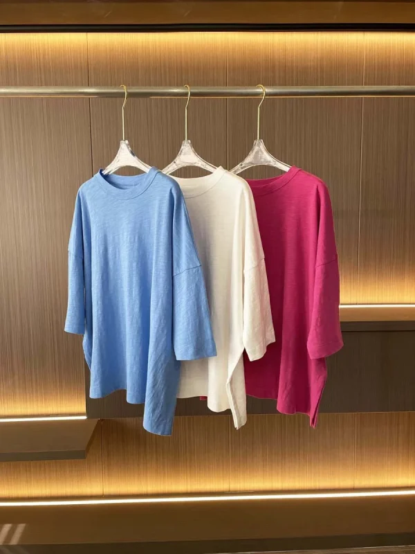 Women's New Summer Loose Round Neck Basic Short Sleeve T-Shirt
