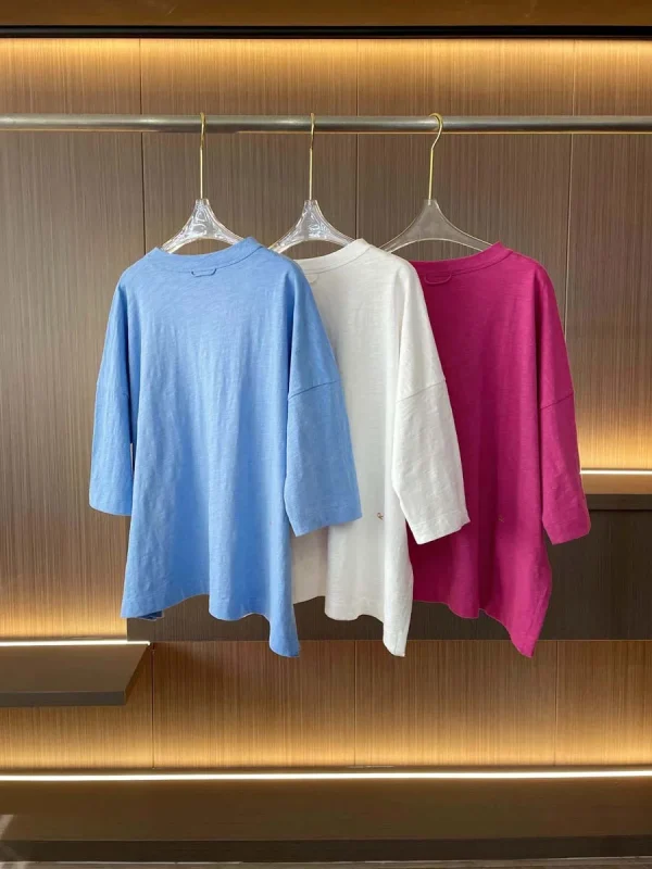 Women's New Summer Loose Round Neck Basic Short Sleeve T-Shirt - Image 2
