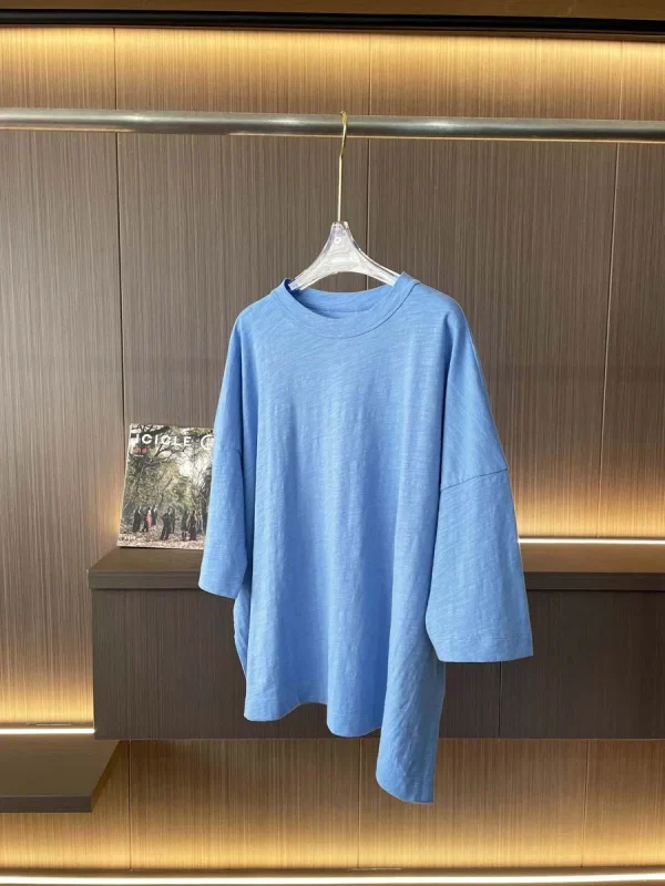 Women's New Summer Loose Round Neck Basic Short Sleeve T-Shirt - Image 5