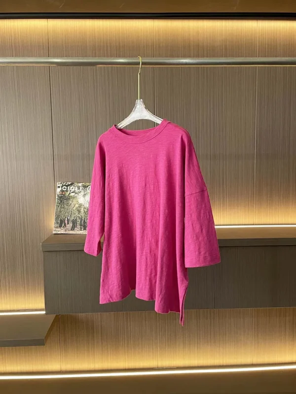 Women's New Summer Loose Round Neck Basic Short Sleeve T-Shirt - Image 3